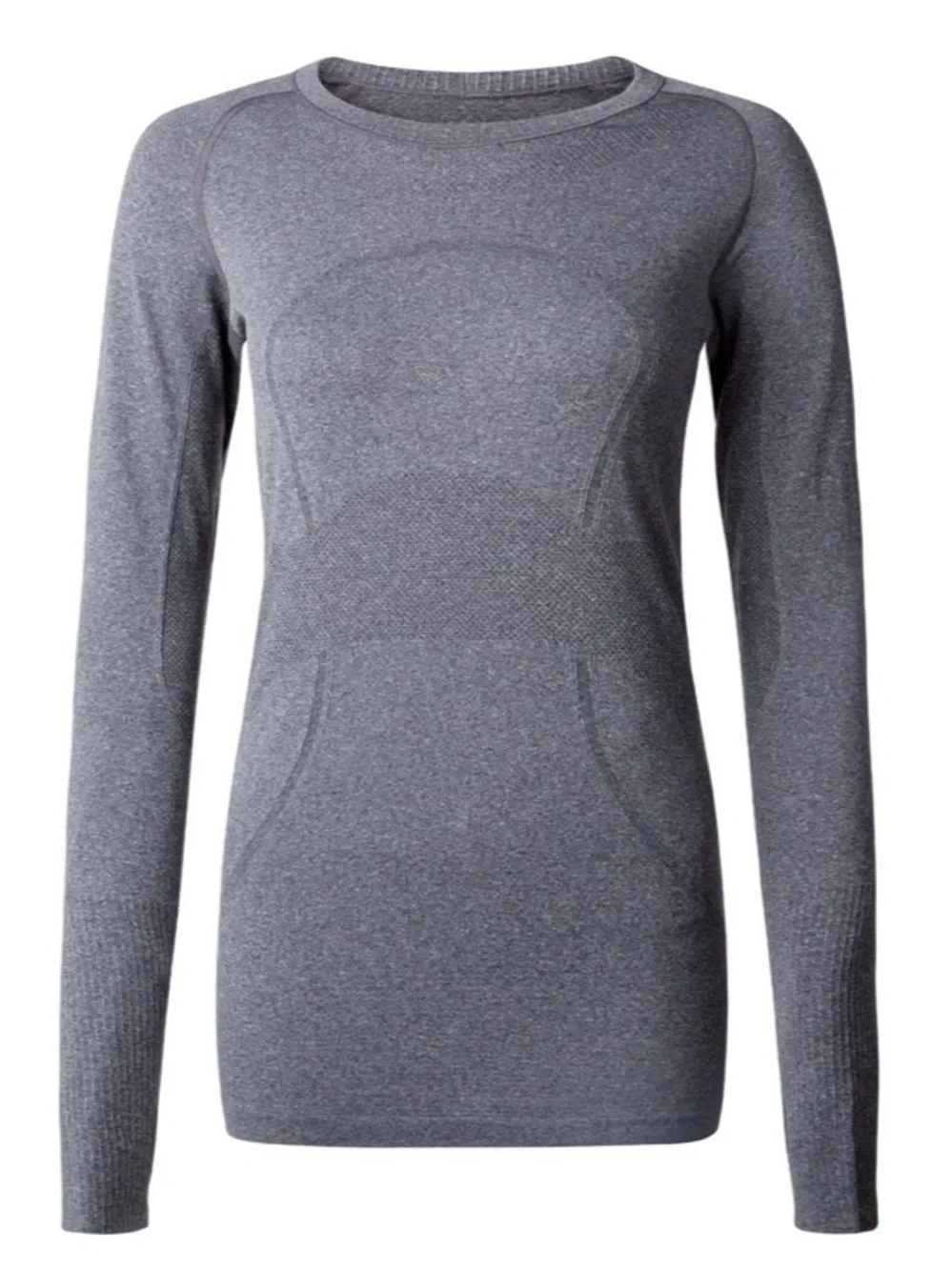Lululemon Swiftly Tech Long-Sleeve Shirt Waist Length in Heathered Black Size 8